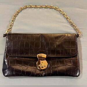 Jaeger Black leather bag, clutch, purse